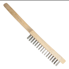 11-1-006 Щетка проволочная стальная, деревянная рукоятка, 6 рядов, толщина проволоки 0,33 мм, 270мм (РемоКолор)