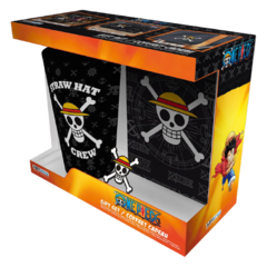 Набор подарочный One-Piece: Бокал + значок + Записная книжка