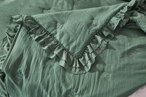 Покрывало 160х220 и наволочка 50х70 Sofi De MarkO Ребека Малахит