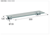 Remer GS20BG Полка 53 см Remer Guest GS20BG, золото брашированное