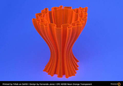 Пластик для 3D-принтера Fillamentum CPE HG100 Neon Orange Transparent