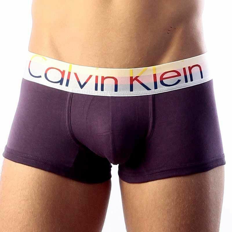 Мужские трусы хипсы Calvin Klein Steel Multicolor Aubergine