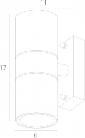 Уличный настенный светильник Arte Lamp MISTERO A3302AL-2WH