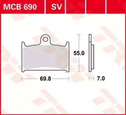 Колодки тормозные дисковые MCB690