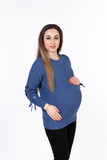 Свитер для беременных 09905 синий