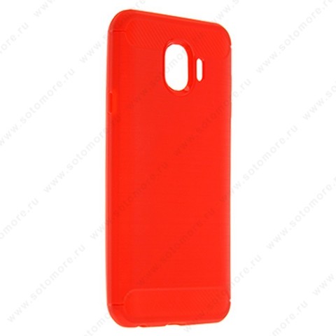 Накладка Carbon 360 силиконовая для Samsung Galaxy J4 J400 2018 красный