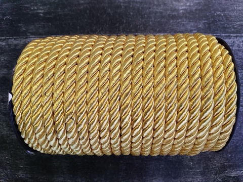 шнур витой 8мм цвет золотой 003