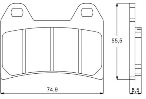 AGPA96ZXC Тормозные колодки дисковые мото Accossato (FDB2042XRAC)