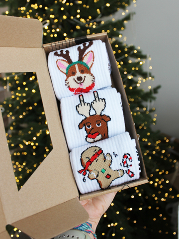 Новогодний набор р.40-45 - 3 пары