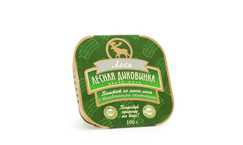 Паштет из мяса лося с тыквенными семечками Лесная Диковинка, 100г