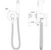 WONZON & WOGHAND STICK WW- 88829902-MB Смеситель с гигиеническим душем встраиваемый, черный матовый