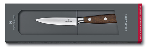 Нож кухонный Victorinox Grand Maitre (7.7200.10G) кованый столовый лезв.100мм прямая заточка дерево подар.коробка