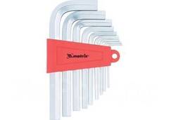 Набор ключей имбусовых НЕХ 2,0-12мм CrV 9шт оксидированные удлиненные Matrix