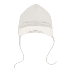 Шапочка утепленная из футера (экрю)