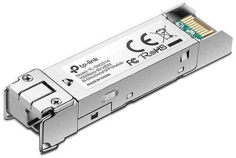 TP-Link SM321A-2, 1000Base-BX WDM Двунаправленный SFP-модуль, TX: 1550 нм, RX: 1310 нм, 1 симплексный разъём LC, расстояние передачи до 2 км по кабелю SMF 9/125 мкм (одномодовое волокно)