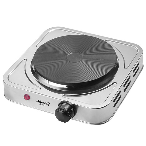 Электроплитка одноконфорочная ATH-1733 (silver)