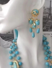 Серьги Le Vintage с подвесками из бирюзы