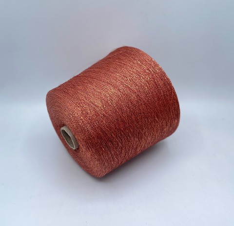 Industria Italiana (пр.Италия),art- Frizzante 3500 м/100гр, 70%Вискоза, 15%Металлик(Люрекс), 15%Полиамид, цвет-Терракот(2069/1201). арт-36053