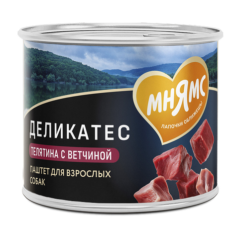 Влажный корм Мнямс Деликатес Паштет из телятины с ветчиной для собак всех пород "Террин по-версальски" 200 г