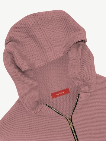 Толстовка на замке из мягкой шерсти