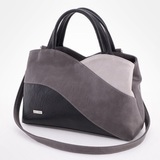 Сумка Саломея 483 мульти итальянский серо-черный