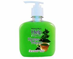 Жидкое мыло Хелп с дозатором, Зеленый чай, 300 мл.