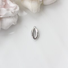 Подвеска Ракушка 14*8 мм, родий, П134