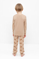 пижама  для мальчика  К 1541/нежный бежевый,таксы