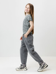 фуфайка  для девочки  КР 302814/пряный базилик,нежные цветочки к587