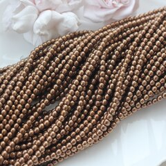 Гематин гематит, круглые бусины, 4 мм, шоколад, 1 нить, ГМ013