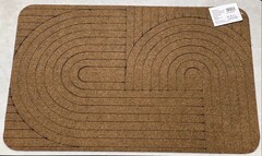Коврик придверный влаговпитывающий Круг Лазер без канта коричневый