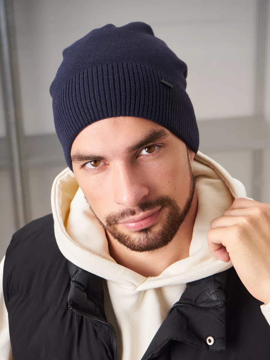 Шапка бини зимняя весенняя с флисом