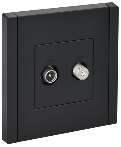 FORTE&PIANO Роз. двойная TV+SAT FP138 чер. IEK