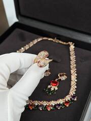 30431 - Комплект украшений колье + серьги в стиле BVLGARY