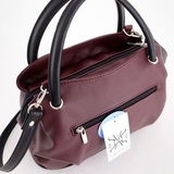 Сумка Саломея 278 наппа бордо + черный