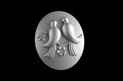 Силиконовый молд Камея № 31 Птички