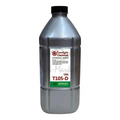 Тонер для HP Универсал тип T105-D (фл,1кг,Everlight/TTI) Silver ATM