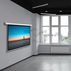 Экран Cactus 150x240см SIlverMotoExpert CS-PSSME-240X150-WT 16:10 настенно-потолочный рулонный белый (моторизованный привод) — фото 3