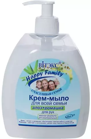 Витекс HAPPY FAMILY Крем мыло для рук АЛОЭ+РОМАШКА 500мл