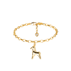 Браслет из латуни с Лошадкой, gold