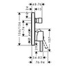 Hansgrohe Finoris 76416670 Смеситель для ванны - внешняя часть (чёрный матовый)