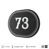 Номерок на дверь квартиры 73, для кабинета, офиса, шильдик 9 х 7 см, черный, Айдентика Технолоджи