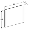 Зеркало с подсветкой Geberit Option Basic, двухсторонняя подсветка: B=80см, H=65см