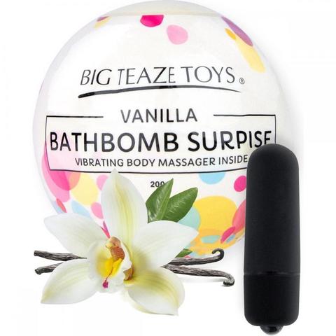 Бомбочка для ванны Bath Bomb Surprise Vanilla + вибропуля - Big Teaze Toys 27421