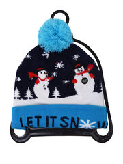 Шапка новогодняя со светодиодными лампочками