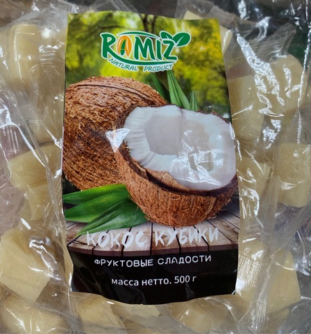 Кокос кубики с сахаром, 0,5кг