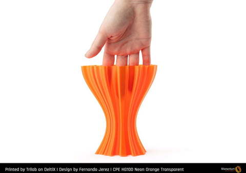 Пластик для 3D-принтера Fillamentum CPE HG100 Neon Orange Transparent