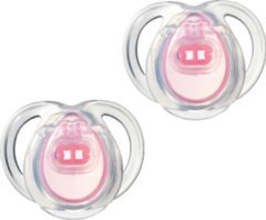Силиконовые пустышки дневные ANY TIME, 0-6 мес, 2 шт. в уп. (розовый)