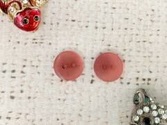 Пуговицы блузочные, d 1,1 см, 2 прокола, тёмная чайная роза