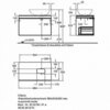 Шкафчик для накладной раковины Geberit Citterio, с одним выдвижным ящиком: B=88.4см, H=54.3см, T=50.4см, черный / глянцевое стекло, темный дуб / меламин, структура дерева